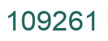 Number 109261 green image