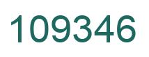 Number 109346 green image