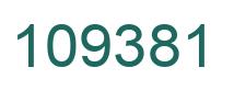 Number 109381 green image