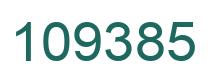 Number 109385 green image