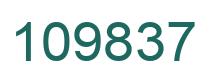 Number 109837 green image