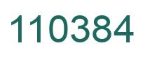 Number 110384 green image