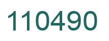 Number 110490 green image