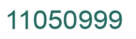Number 11050999 green image