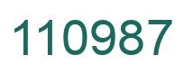 Number 110987 green image