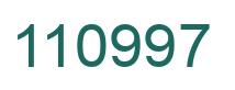 Number 110997 green image