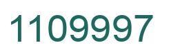 Número 1109997 imagen verde