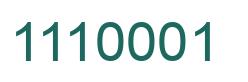 Número 1110001 imagen verde