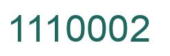 Número 1110002 imagen verde