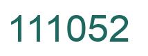 Number 111052 green image