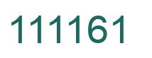 Number 111161 green image