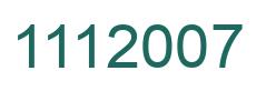 Number 1112007 green image