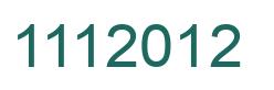Number 1112012 green image