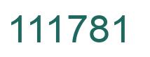 Number 111781 green image