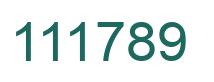 Number 111789 green image