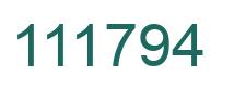 Number 111794 green image