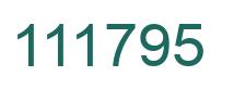 Number 111795 green image