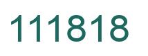 Number 111818 green image