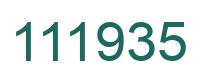 Number 111935 green image