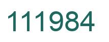 Number 111984 green image