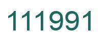 Number 111991 green image