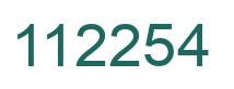 Number 112254 green image