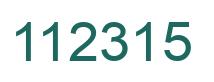 Number 112315 green image