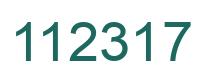 Number 112317 green image