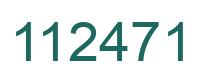 Number 112471 green image