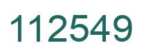 Number 112549 green image