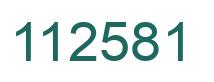 Number 112581 green image