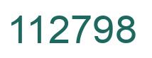 Number 112798 green image
