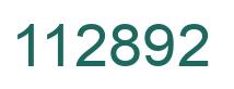 Number 112892 green image