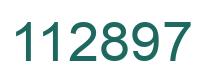 Number 112897 green image