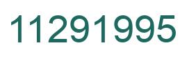 Number 11291995 green image
