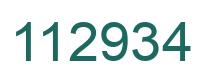 Number 112934 green image