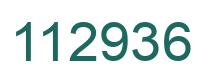 Number 112936 green image