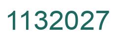 Number 1132027 green image