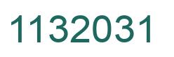 Number 1132031 green image