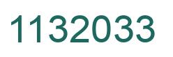 Number 1132033 green image