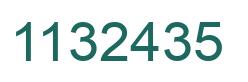 Number 1132435 green image