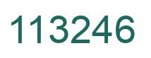 Number 113246 green image