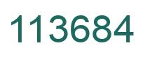 Number 113684 green image