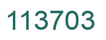 Number 113703 green image