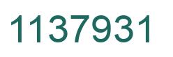 Number 1137931 green image