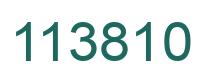 Number 113810 green image