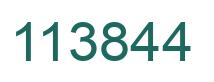 Number 113844 green image