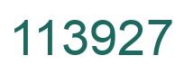 Number 113927 green image