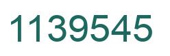 Number 1139545 green image