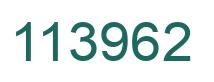 Number 113962 green image